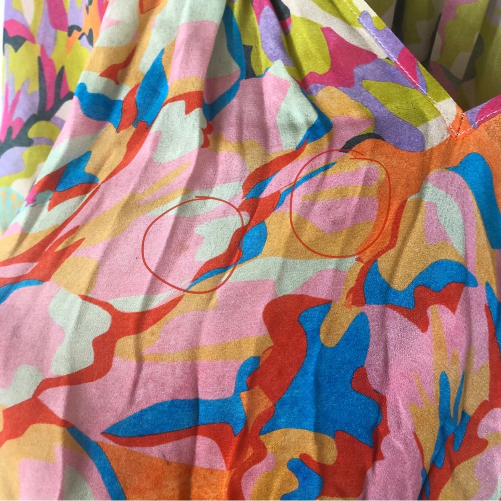 Gilner Farrar Floral‎ Long Sleeve Blouse Size S Multi Balloon V Neck - Picture 6 of 6
